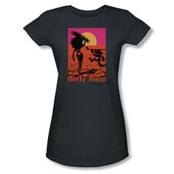 Betty Boop - Boop Summer Juniors T-Shirt In Charcoal