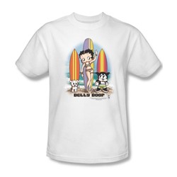 Betty Boop - Surfers Adult T-Shirt In White