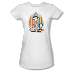 Betty Boop - Surfers Juniors T-Shirt In White