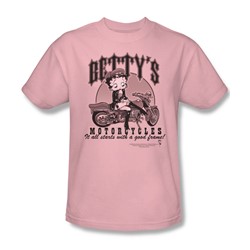 Betty Boop - Betty's Motorcycles Adult T-Shirt In Pink