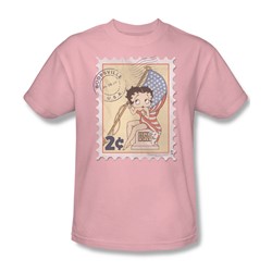 Betty Boop - Vintage Stamp Adult T-Shirt In Pink