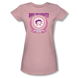 Betty Boop - Boop University Juniors T-Shirt In Pink