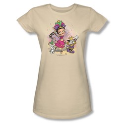 Betty Boop - Celebration Juniors T-Shirt In Cream
