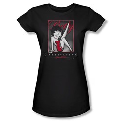 Betty Boop - Captivating Juniors T-Shirt In Black