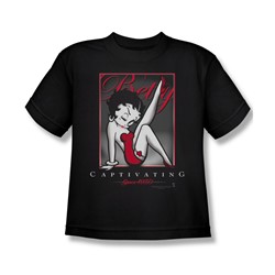 Betty Boop - Captivating Big Boys T-Shirt In Black