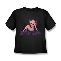 Betty Boop - Glowing Little Boys T-Shirt In Black