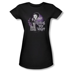Betty Boop - My Way Juniors T-Shirt In Black