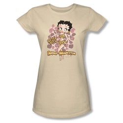 Betty Boop - Animal Magnetism Juniors T-Shirt In Cream