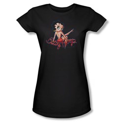 Betty Boop - Betty's Back Juniors T-Shirt In Black