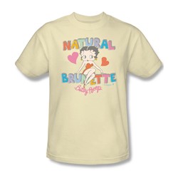 Betty Boop - Natural Brunette Adult T-Shirt In Cream