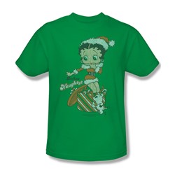 Betty Boop - Define Naughty Adult T-Shirt In Kelly Green
