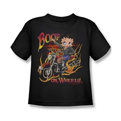 Betty Boop - Boop On Wheels Little Boys T-Shirt In Black