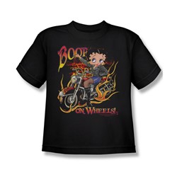 Betty Boop - Boop On Wheels Big Boys T-Shirt In Black