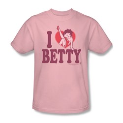Betty Boop - I Heart Betty Adult T-Shirt In Pink