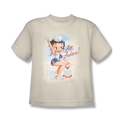 Betty Boop - All Ashore Big Boys T-Shirt In Cream