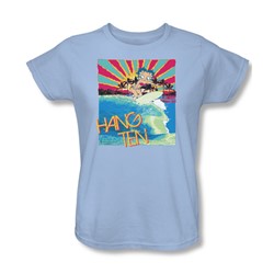 Betty Boop - Hang Ten Womens T-Shirt In Light Blue