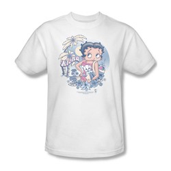Betty Boop - Aloha Adult T-Shirt In White