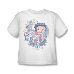 Betty Boop - Aloha Little Boys T-Shirt In White