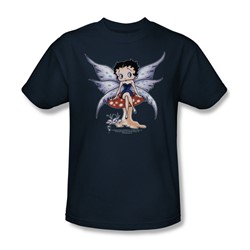 Betty Boop - Mushroom Fairy Adult T-Shirt In Navy