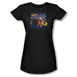 Betty Boop - Hot Rod Boop Juniors T-Shirt In Black