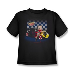 Betty Boop - Hot Rod Boop Little Boys T-Shirt In Black