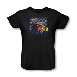 Betty Boop - Hot Rod Boop Womens T-Shirt In Black