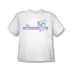 Betty Boop - Retro Surf Band Big Boys T-Shirt In White