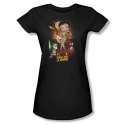 Betty Boop - Star Princess Juniors T-Shirt In Black