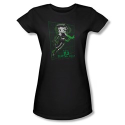 Betty Boop - Virtual Boop Juniors T-Shirt In Black