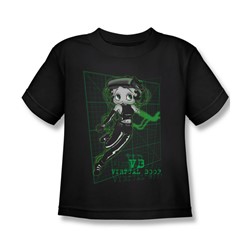 Betty Boop - Virtual Boop Little Boys T-Shirt In Black