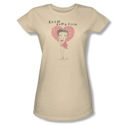 Betty Boop - Classically Booped Juniors T-Shirt In Cream