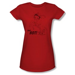 Betty Boop - Nimble Betty Juniors T-Shirt In Red