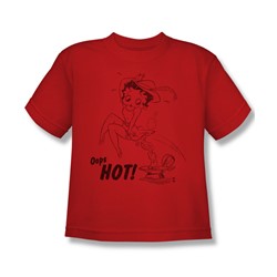 Betty Boop - Nimble Betty Big Boys T-Shirt In Red