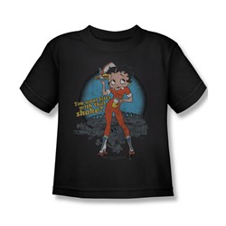 Betty Boop - Fries With That Little Boys T-Shirt In Black