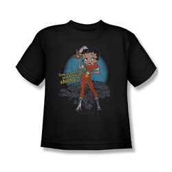Betty Boop - Fries With That Big Boys T-Shirt In Black