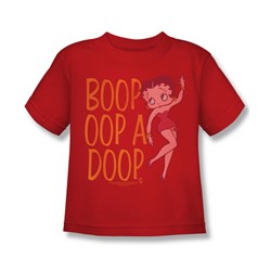 Betty Boop - Classic Oop Little Boys T-Shirt In Red