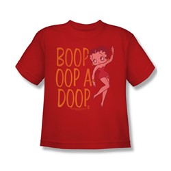 Betty Boop - Classic Oop Big Boys T-Shirt In Red