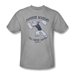 Popeye - Poopdeck Academy Adult T-Shirt In Heather