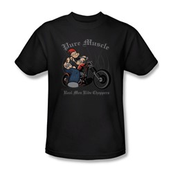 Popeye - Pure Muscle Adult T-Shirt In Black