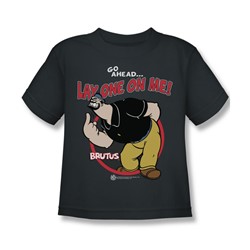 Popeye - Lay One On Me Little Boys T-Shirt In Charcoal
