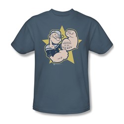 Popeye - Welcome To The Gun Show Adult T-Shirt In Slate