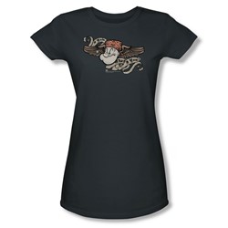 Popeye - I Yam Juniors T-Shirt In Charcoal
