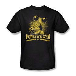Popeye - Popeye's Gym Adult T-Shirt In Black
