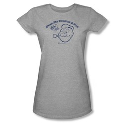Popeye - Toot! Toot! Juniors T-Shirt In Heather