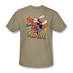 Popeye - Pow! Adult T-Shirt In Sand