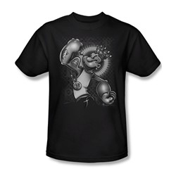 Popeye - Spinach King Adult T-Shirt In Black