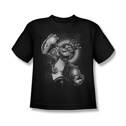 Popeye - Spinach King Big Boys T-Shirt In Black