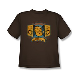 Popeye - Jammin' Big Boys T-Shirt In Coffee