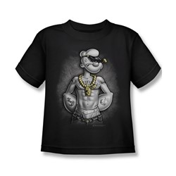 Popeye - Hardcore Little Boys T-Shirt In Black