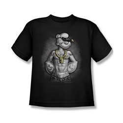 Popeye - Hardcore Big Boys T-Shirt In Black